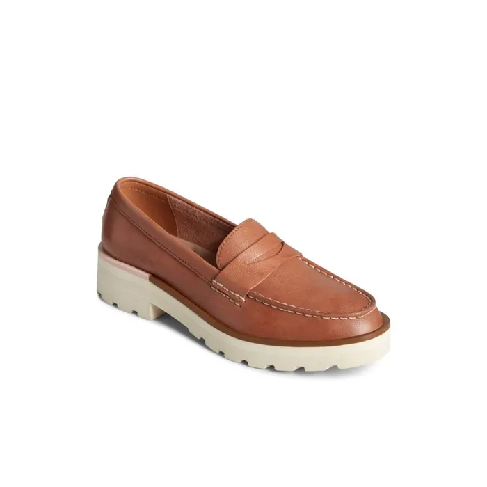 Sperry Lug Penny Loafer Medium Beige Women Shoes