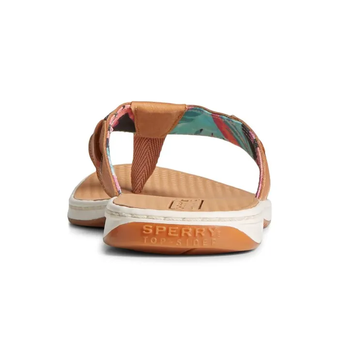 Sperry Seafish Leather Flip Flop Medium Beige Women Sandals