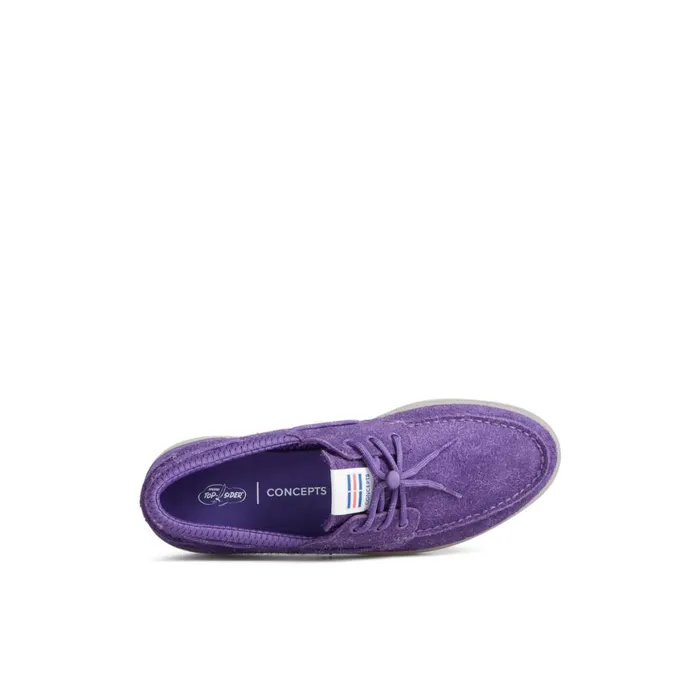 Sperry X Concepts Authentic Original 3Eye Cup Boat Shoe Purple Women Boat Shoes