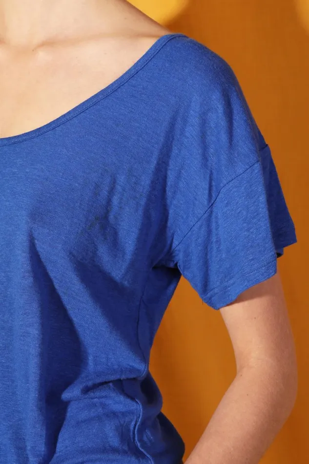 Square Cut Tee Cobalt Womens LF Markey Tops