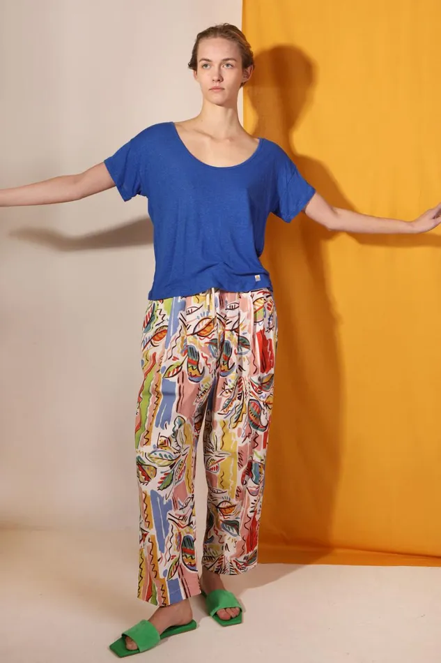 Square Cut Tee Cobalt Womens LF Markey Tops