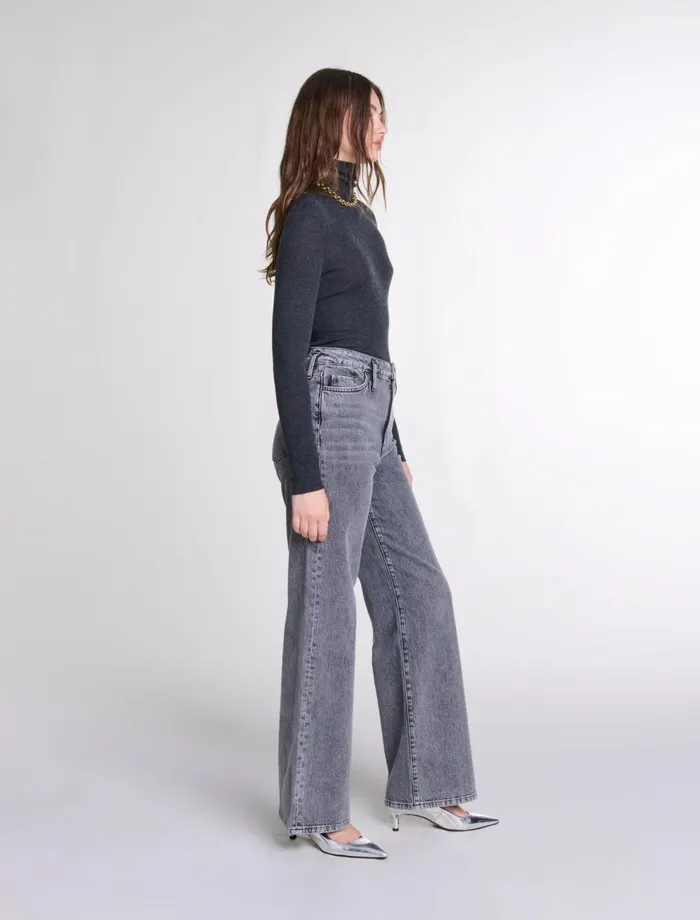 Sweaters and Cardigans Women Maje Wool And Silk Jumper Grey