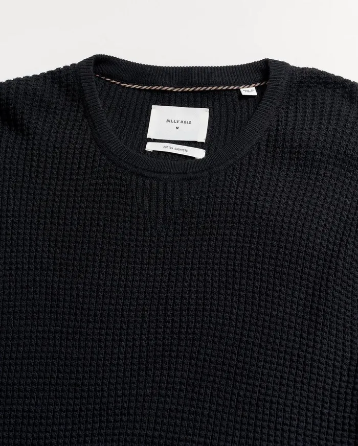 Sweaters and Sweatshirts Men Billy Reid Mini Waffle Crew Midnight