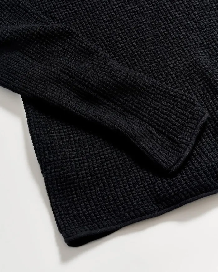 Sweaters and Sweatshirts Men Billy Reid Mini Waffle Crew Midnight