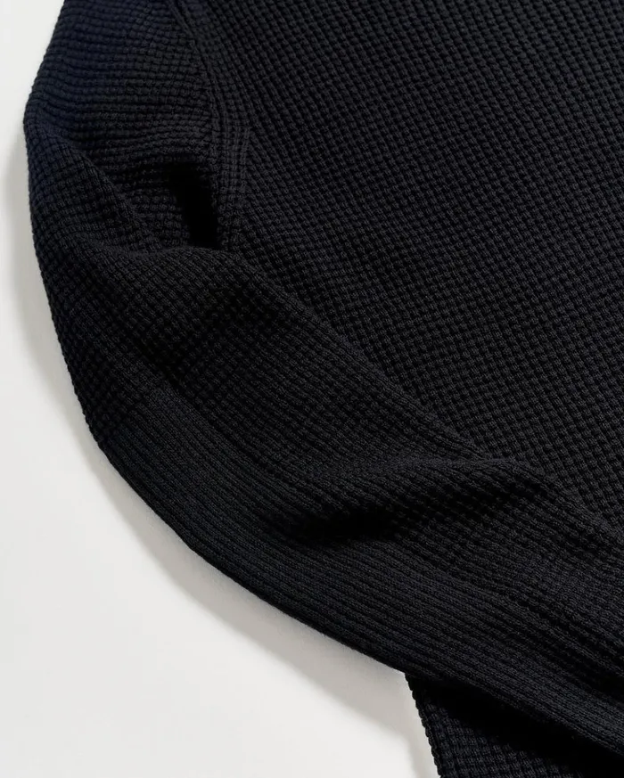 Sweaters and Sweatshirts Men Billy Reid Mini Waffle Crew Midnight