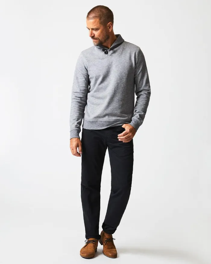 Sweaters and Sweatshirts Men Billy Reid Mouline Shawl Pullover Medium Grey