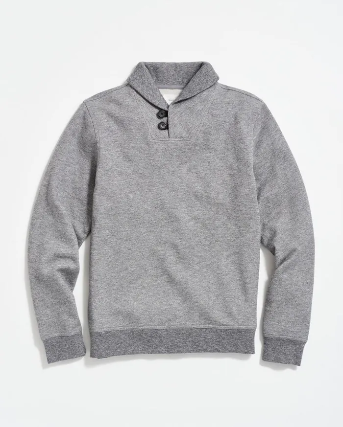 Sweaters and Sweatshirts Men Billy Reid Mouline Shawl Pullover Medium Grey