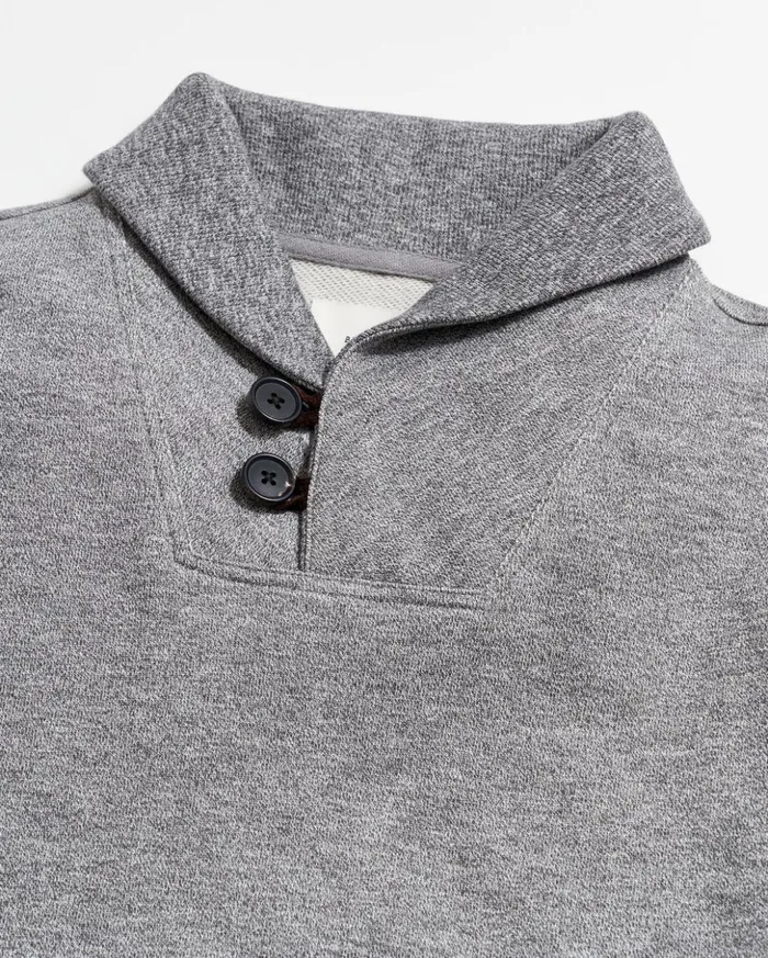 Sweaters and Sweatshirts Men Billy Reid Mouline Shawl Pullover Medium Grey