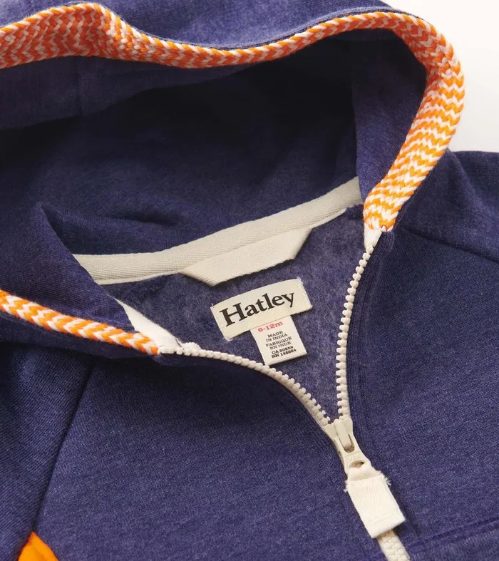 Sweaters Baby and Toddler Hatley Baby and Toddler Boys Oriole Stripe ZipUp Hoodie