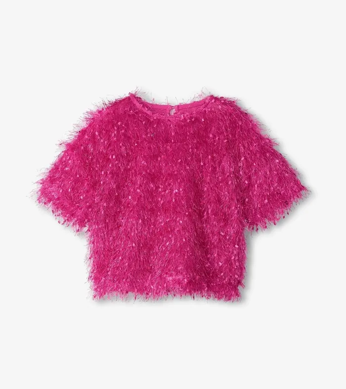 Sweaters Girls Hatley Girls Rose Violet Fluffy Knit Sweater