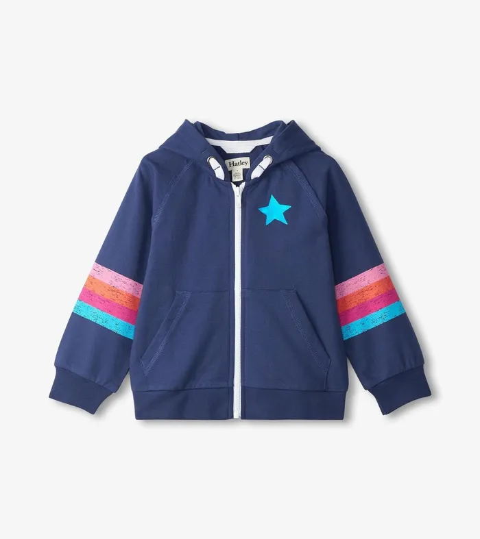 Sweaters Girls Hatley Girls Star Girl ZipUp Hoodie