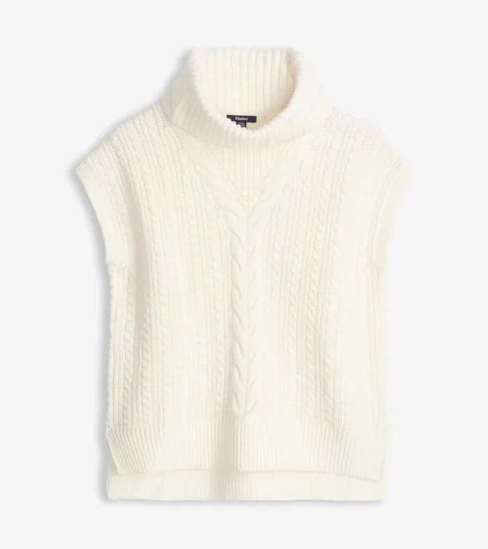 Sweaters Women Hatley Cable Knit Vest 8211 Winter White