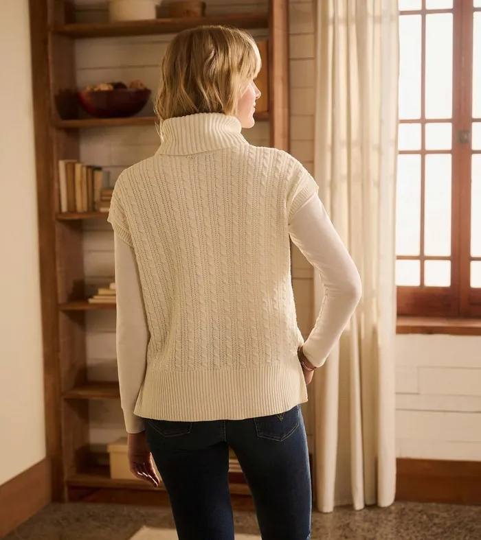 Sweaters Women Hatley Cable Knit Vest 8211 Winter White