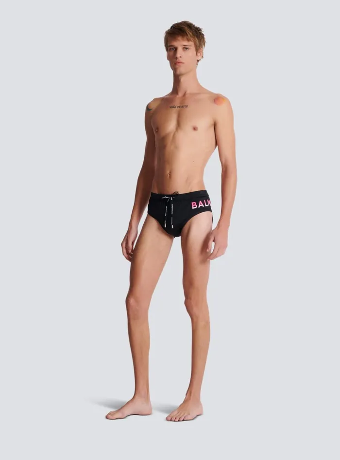 Swim Bottoms Black Men Balmain Swimwear