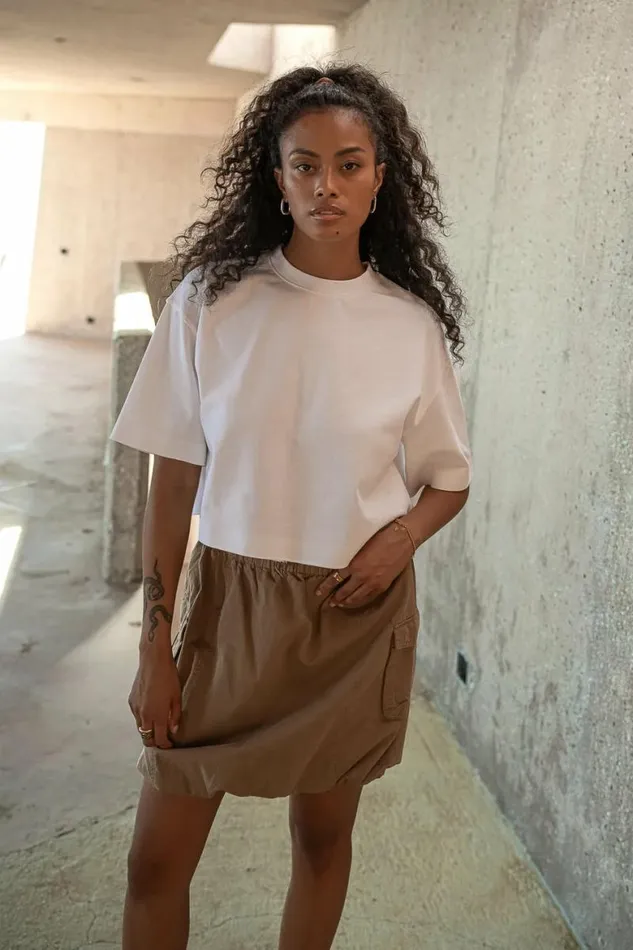Talia Top In White White Women Bohme Tees and Tanks