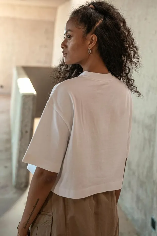 Talia Top In White White Women Bohme Tees and Tanks