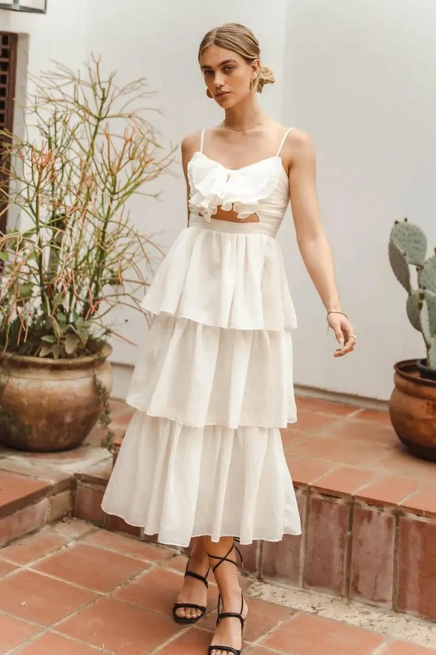 Tammy Midi Dress Natural Women Bohme Dresses