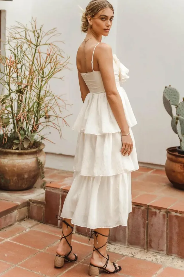 Tammy Midi Dress Natural Women Bohme Dresses