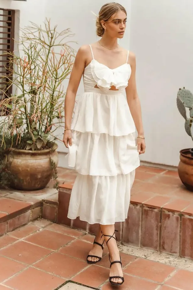 Tammy Midi Dress Natural Women Bohme Dresses