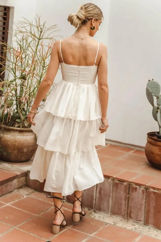 Tammy Midi Dress Natural Women Bohme Dresses