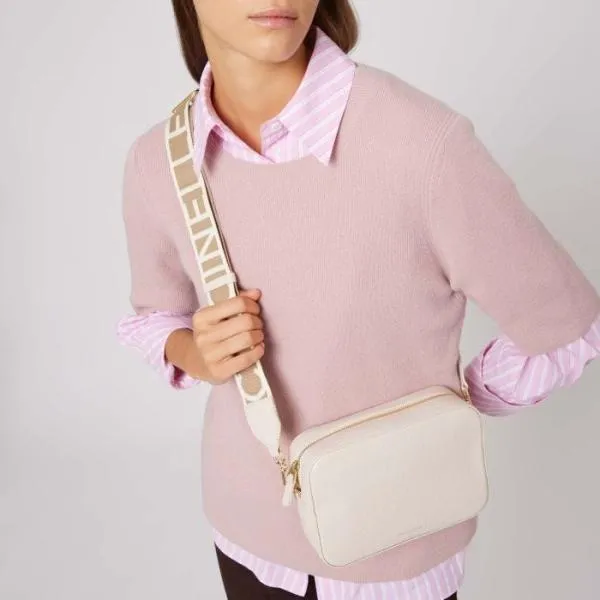 Tebe Medium Lambskin White Women Coccinelle Crossbody Bags