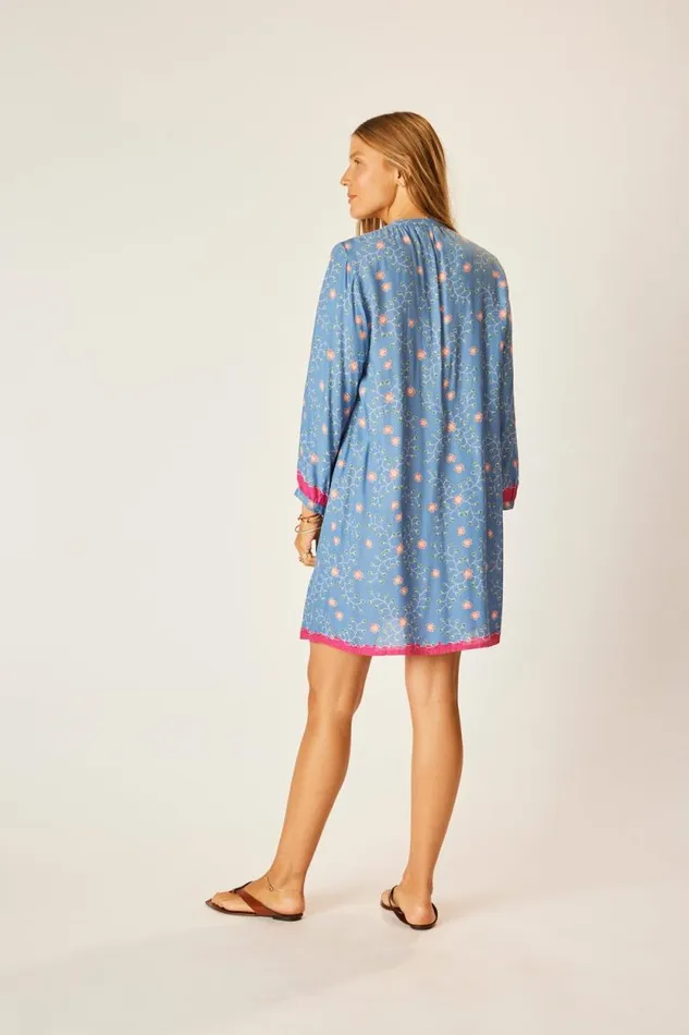 The Family Martin Shop Natalie Martin SAMMIE SHORT DRESS Pinwheel Denim