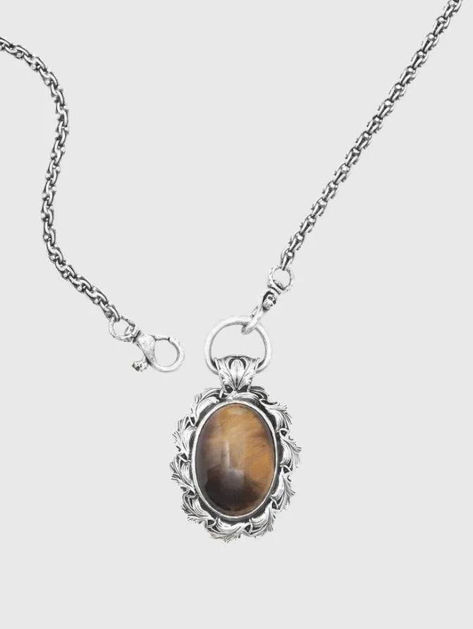 TIGERS EYE PENDANT NECKLACE No Color Accessories John Varvatos Jewelry