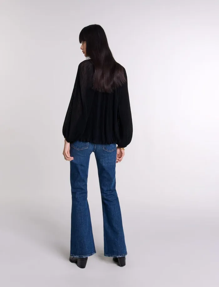 Tops and Shirts Women Maje Pleated Shirt Black