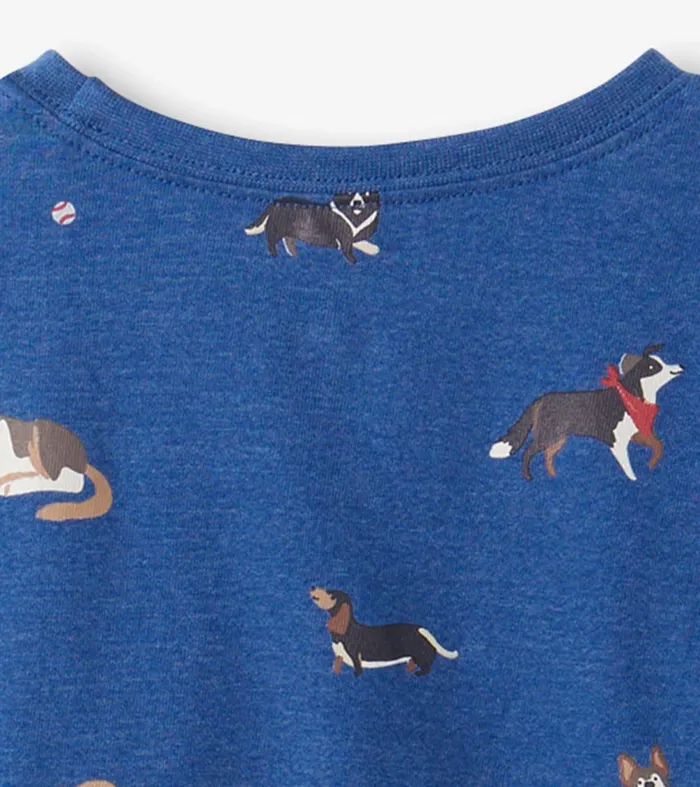 Tops Baby and Toddler Hatley Bandana Dogs Long Sleeve TShirt