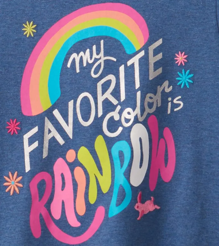 Tops Baby and Toddler Hatley Favorite Color Is Rainbow Long Sleeve TShirt
