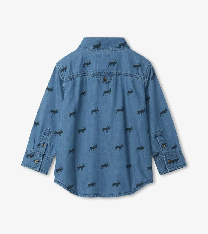 Tops Boys Hatley Mini Elk Button Down Shirt
