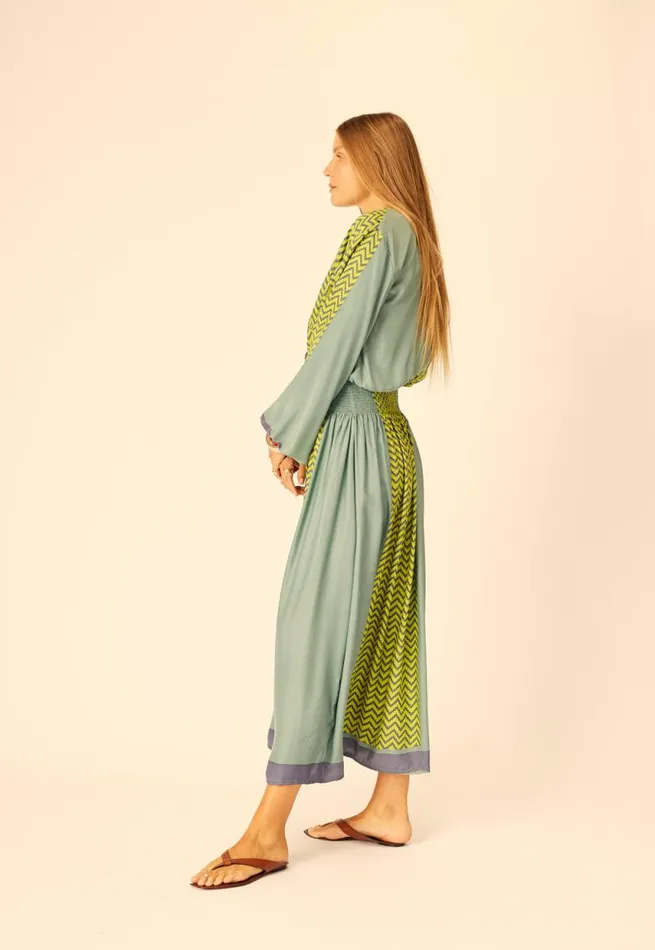 Tops Shop Natalie Martin AMELIA TOP Block Zigzag Lime