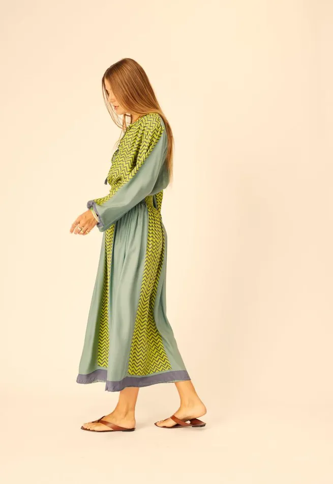 Tops Shop Natalie Martin AMELIA TOP Block Zigzag Lime