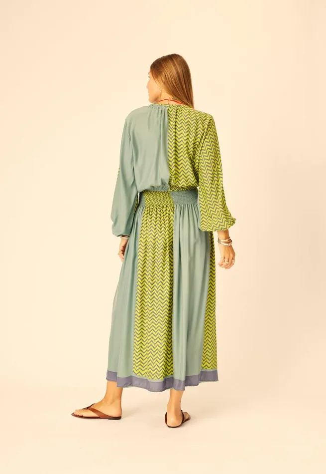 Tops Shop Natalie Martin AMELIA TOP Block Zigzag Lime