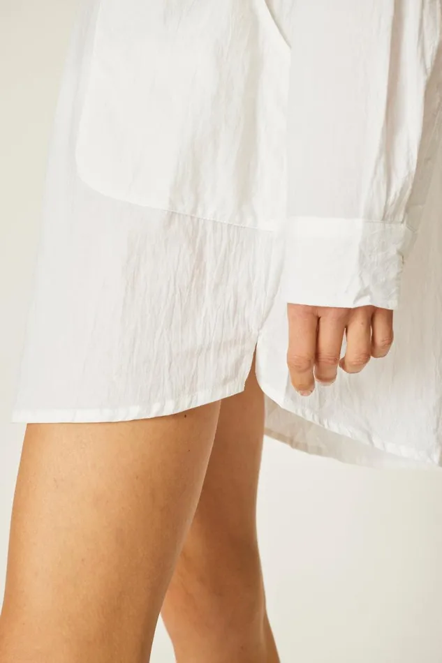 Tops Shop Natalie Martin APRS SWIM SHIRT White Flat Cotton