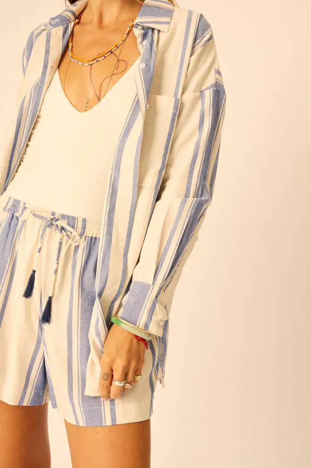 Tops Shop Natalie Martin JENNIFER SHIRT French Stripe Blue