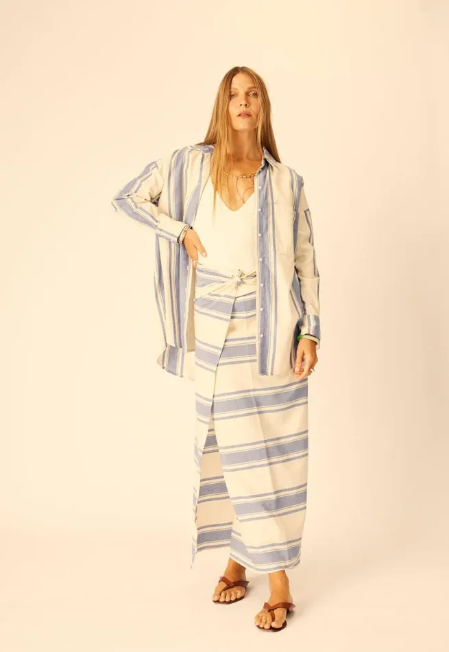 Tops Shop Natalie Martin JENNIFER SHIRT French Stripe Blue