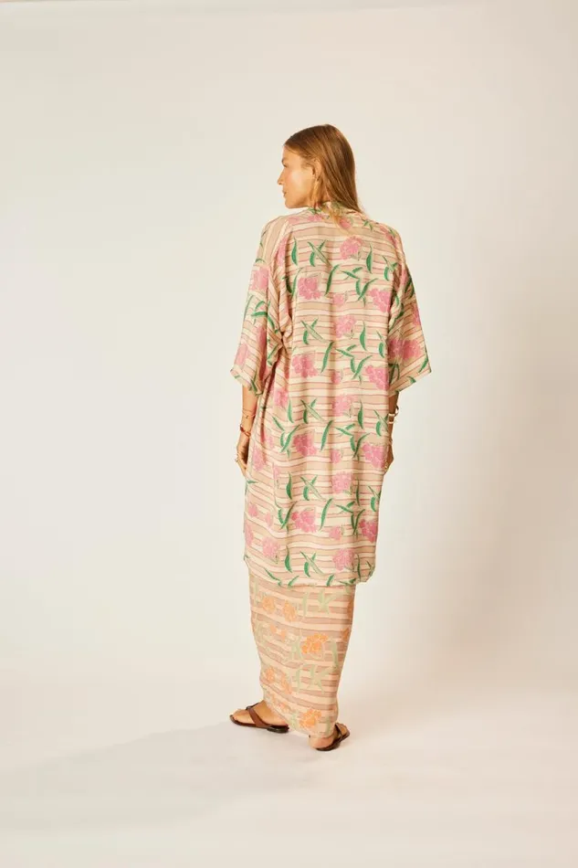 Tops Shop Natalie Martin LENNON KIMONO Chamomile Rose