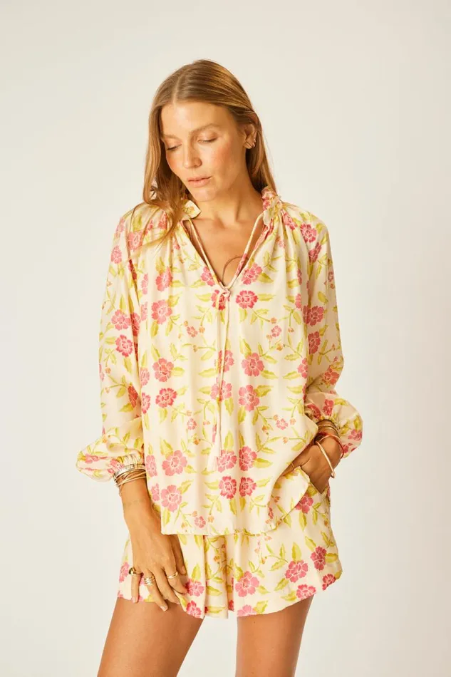 Tops Shop Natalie Martin PENNY BLOUSE Prairie Dusty Crimson