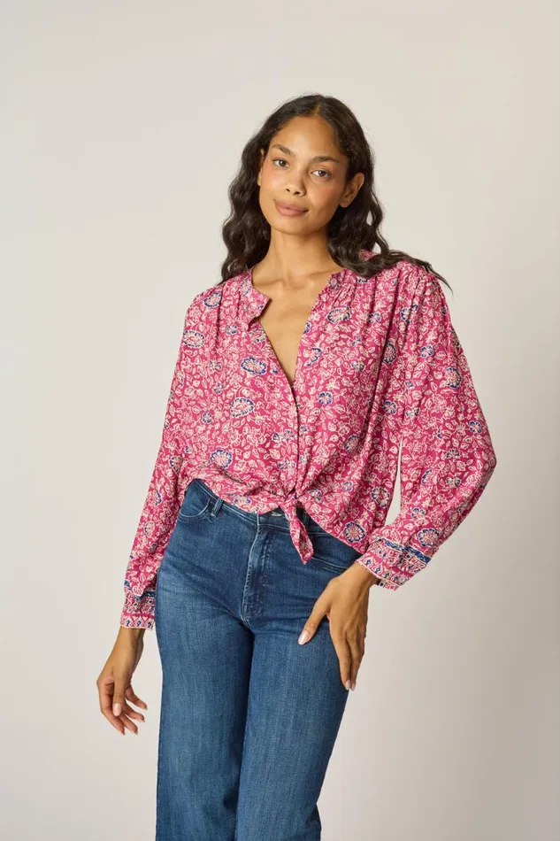 Tops Shop Natalie Martin TOLAN SHIRT Floral Lavender