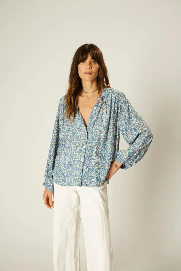 Tops Shop Natalie Martin TOLAN SHIRT Gloriosa Cornflower