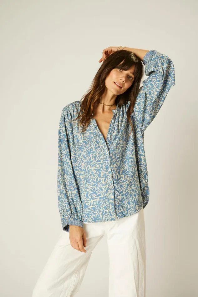 Tops Shop Natalie Martin TOLAN SHIRT Gloriosa Cornflower