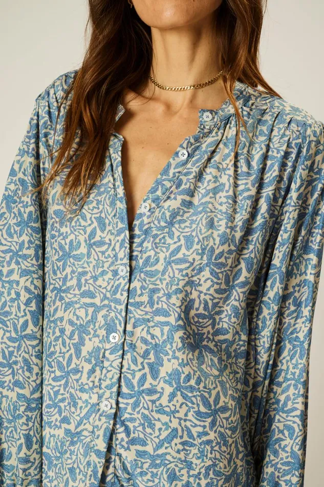 Tops Shop Natalie Martin TOLAN SHIRT Gloriosa Cornflower