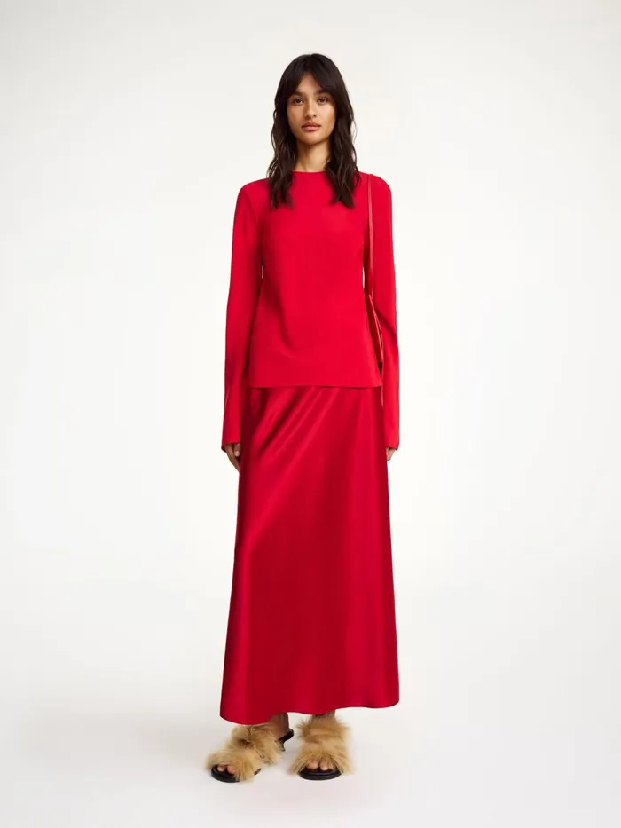 Tops Women By Malene Birger Pricilla Top Dark Chilli