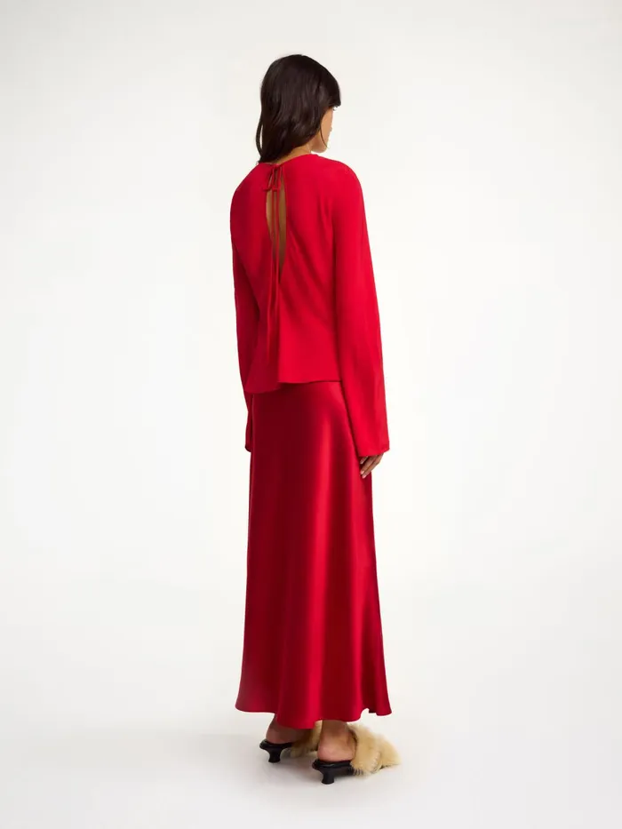 Tops Women By Malene Birger Pricilla Top Dark Chilli Tops Women By Malene Birger Pricilla Top Dark Chilli