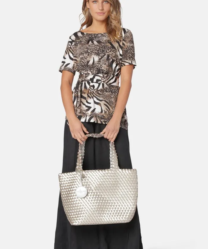 Tote Bag 8211 Platin Silver Accessories Ilse Jacobsen Bags