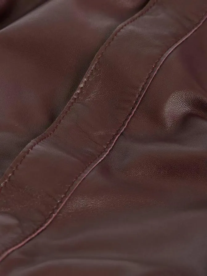 TRAVIS SHIRT JACKET Oxblood Clothing John Varvatos Leather Jackets