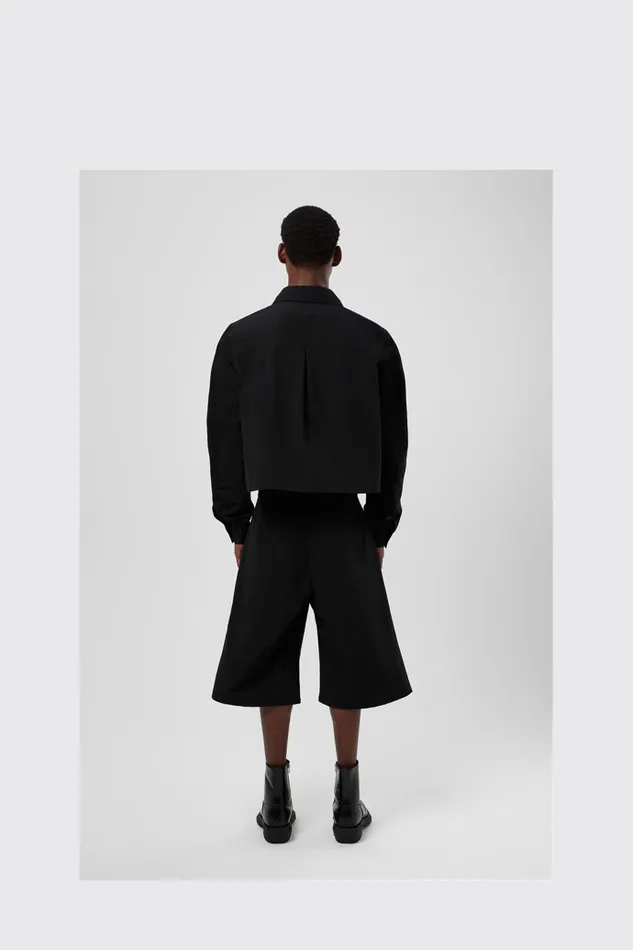 TrousersandShorts Women Camper Tech Shorts Black CottonNylon Shorts