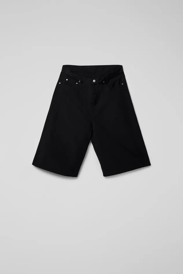 TrousersandShorts Women Camper Tech Shorts Black CottonNylon Shorts