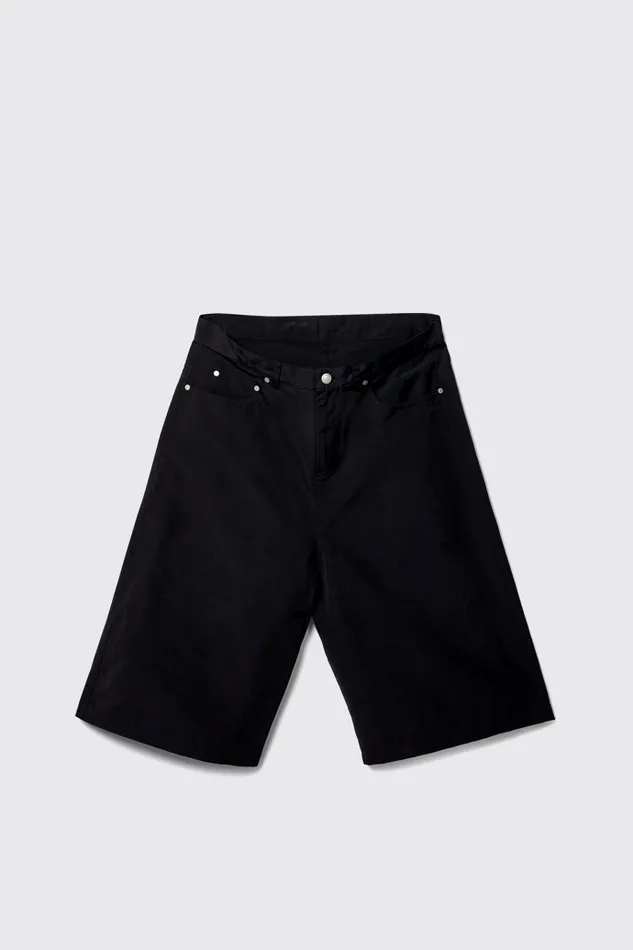 TrousersandShorts Women Camper Tech Shorts Black CottonNylon Shorts